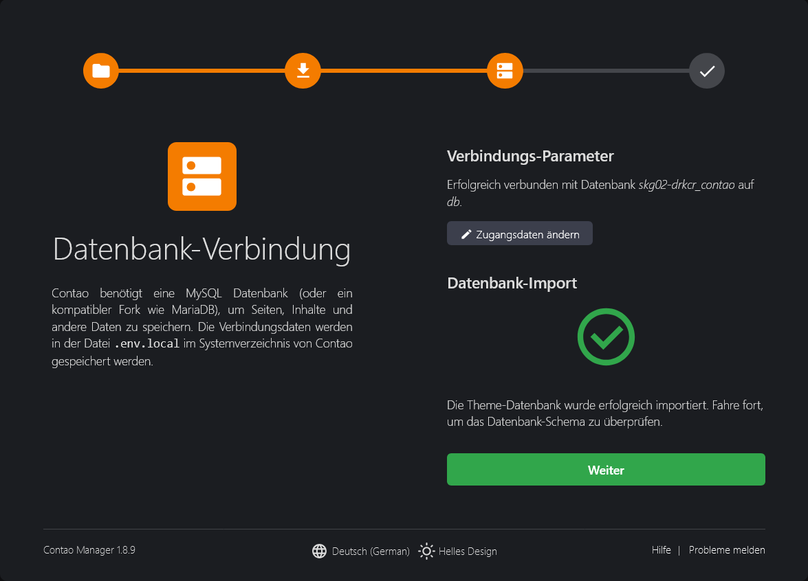 Datenbankimport
